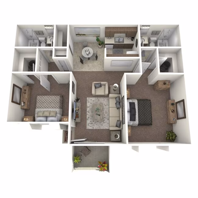 2 Beds • 2 Bath 122 floor plan